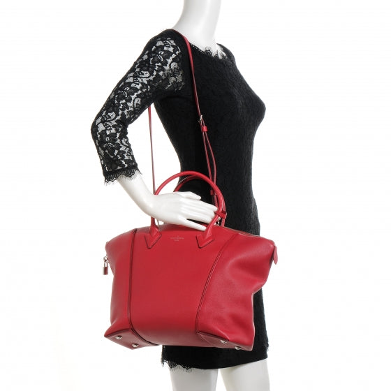 Louis Vuitton Veau Cachemire Soft Lockit MM Framboise 2 of 8