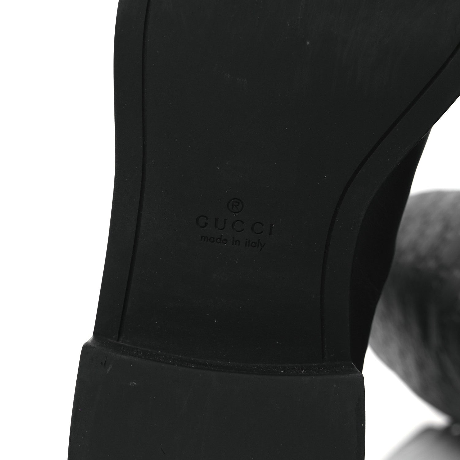 Gucci Guccissima Calfskin Miro Soft Knee High Riding Boots 35.5 Black 8 of 10