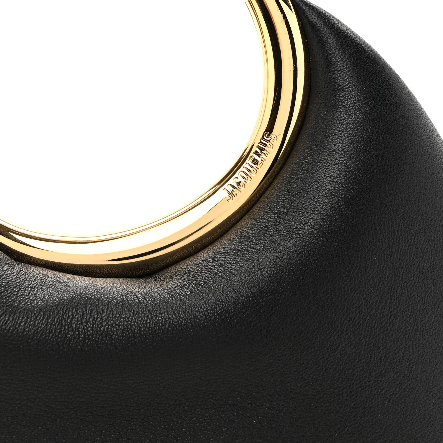 Jacquemus Lambskin Le Petit Calino Ring Top Handle Bag Black 8 of 10