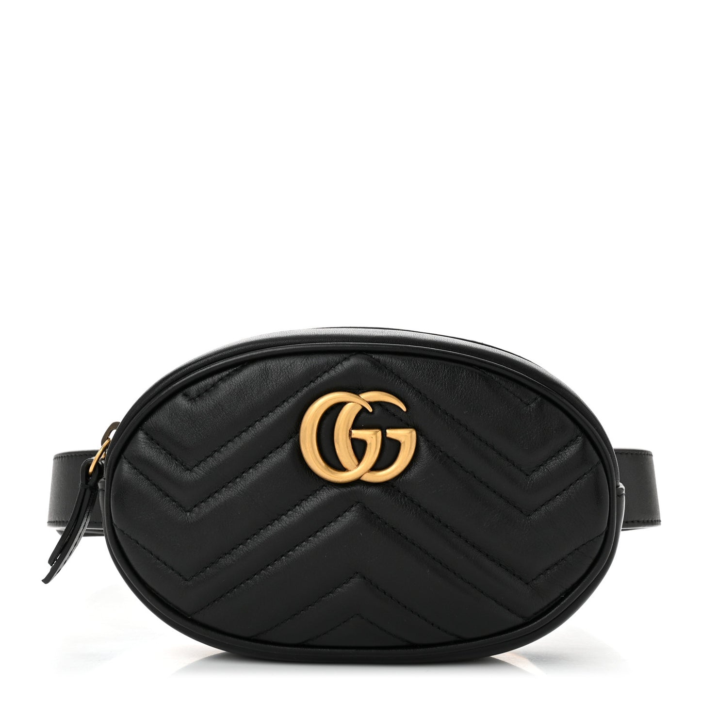 Calfskin Matelasse GG Marmont Belt Bag 85 34 Black