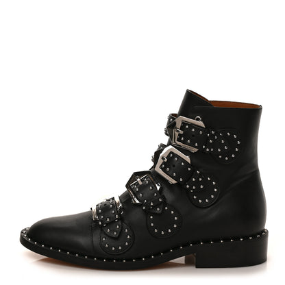 Givenchy Calfskin Studded Prue Buckle Bootie 35.5 Black 1 of 8