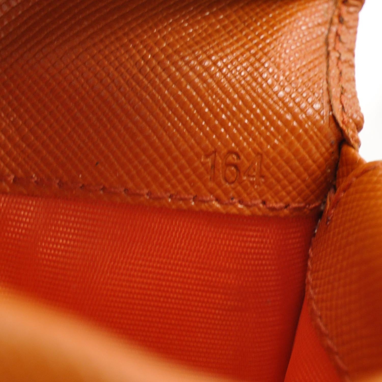 Prada Saffiano Card Holder Wallet Orange 9 of 9