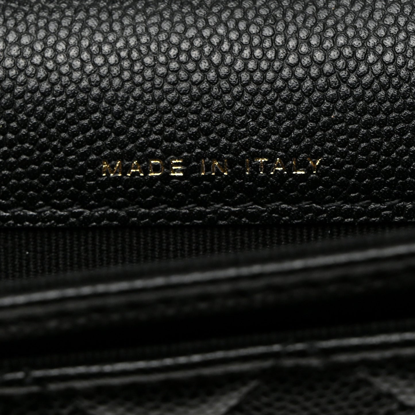 Caviar Quilted Boy Flap Card Holder Black