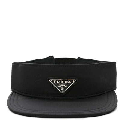 Prada Nylon Triango Metal Triangle Logo Mens Visor L Black 3 of 9