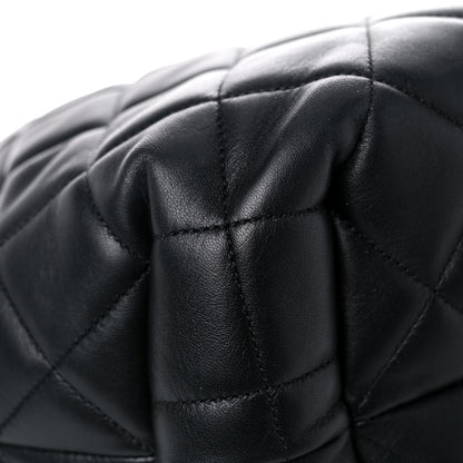 Chanel Lambskin Quilted CC Dweller Drawstring Tote Black 10 of 19