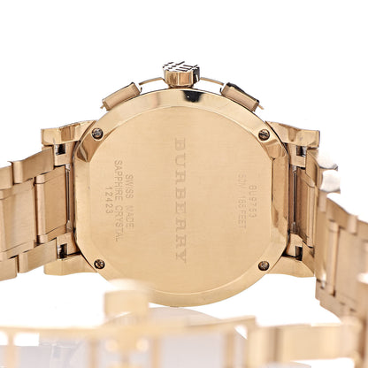 Burberry Stainless Steel 38mm The City Chronograph Quartz Watch Gold BU9753 5 of 7