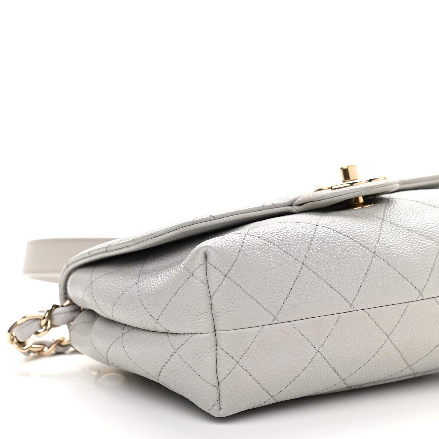 Chanel Caviar Quilted Small City Walk Flap Light Grey 8 of 10