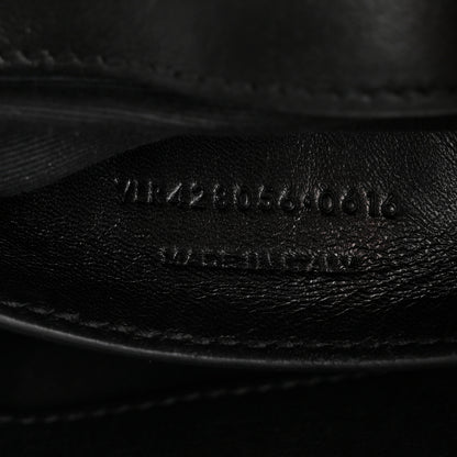 Saint Laurent Sheepskin Matelasse Chevron Monogram Medium College Bag Black 7 of 10