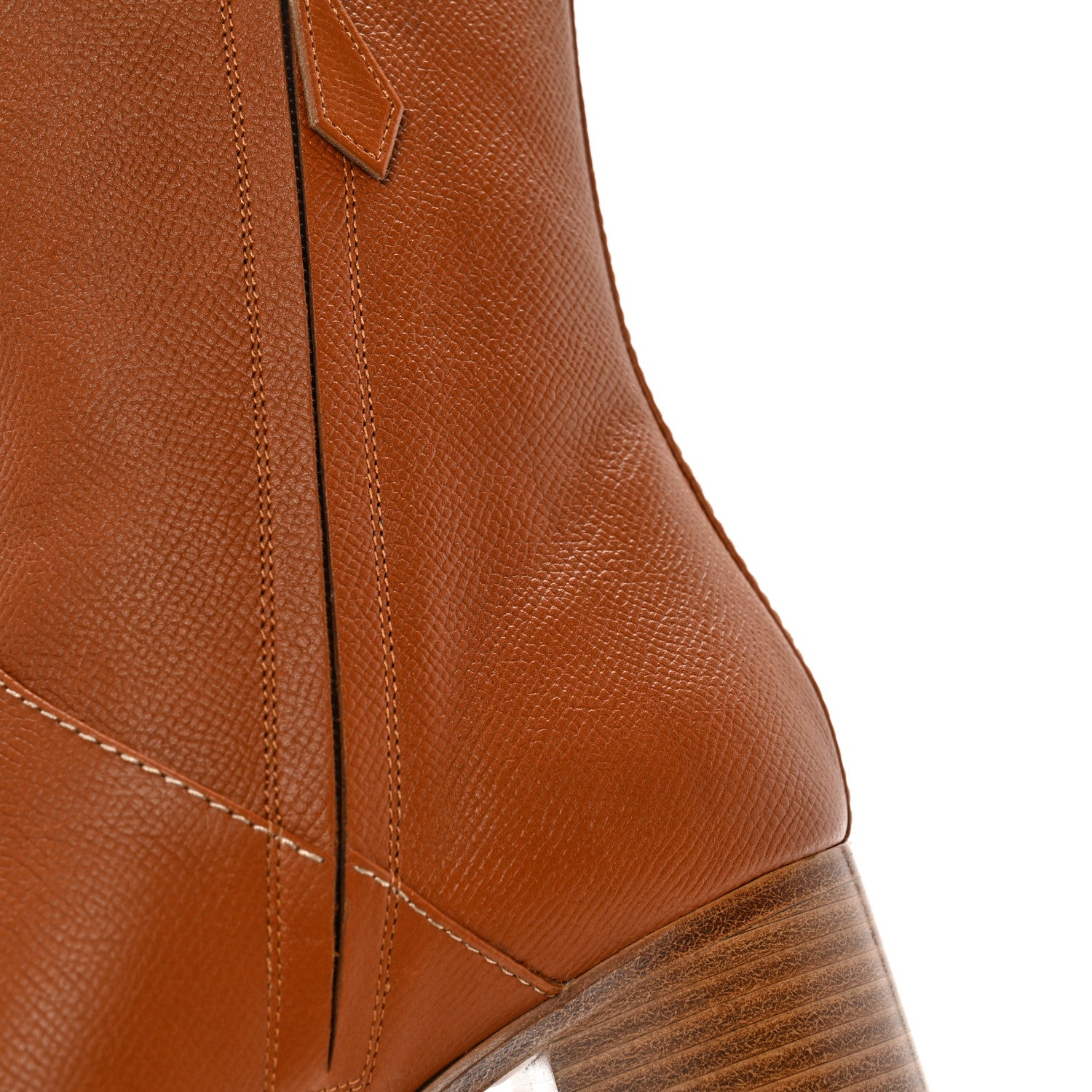 Hermes Epsom Womens Flatteuse 60 Ankle Boot 37 Naturel 10 of 10