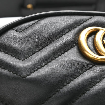 Gucci Calfskin Matelasse GG Marmont Belt Bag 95 38 Black 14 of 15