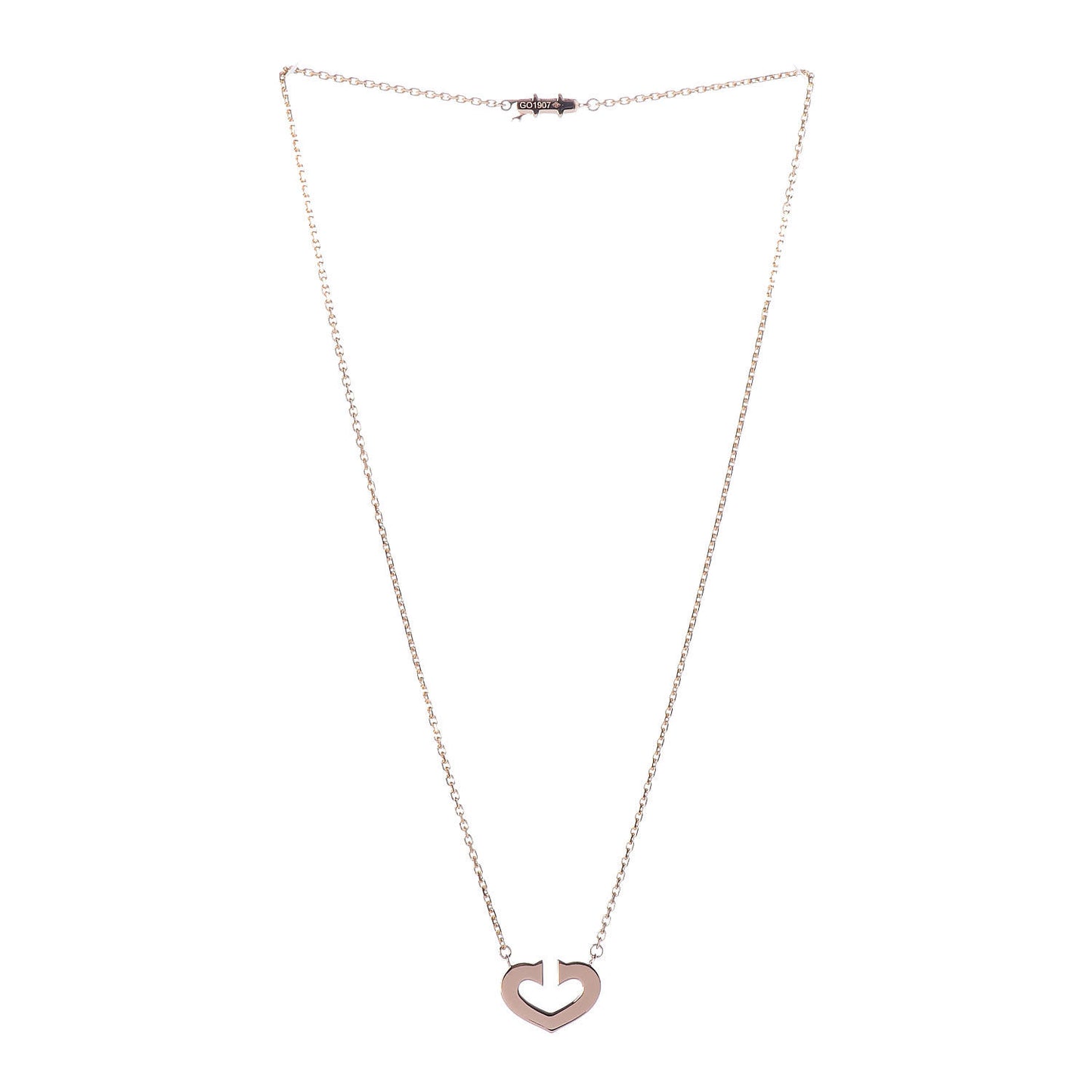 18K Pink Gold Medium Hearts and Symbols Necklace