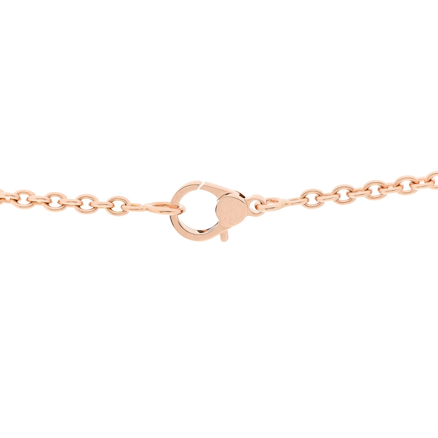 Hermes 18K Rose Gold Diamond Finesse Lariat Necklace 4 of 6