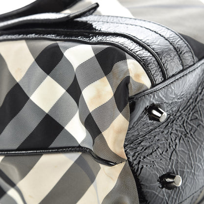 Burberry Nylon Beat Check Victoria Tote Black 9 of 13