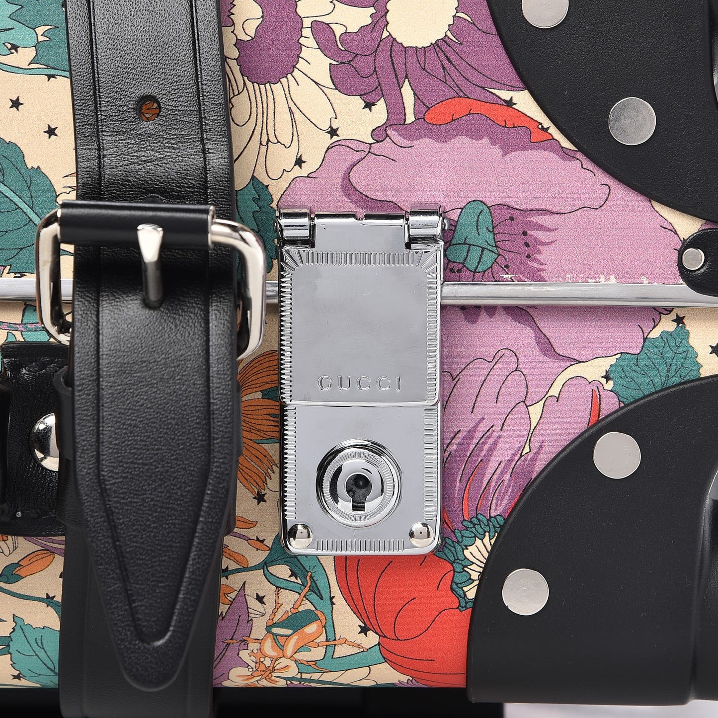 GG Floral Web Carry On Trolley Multi