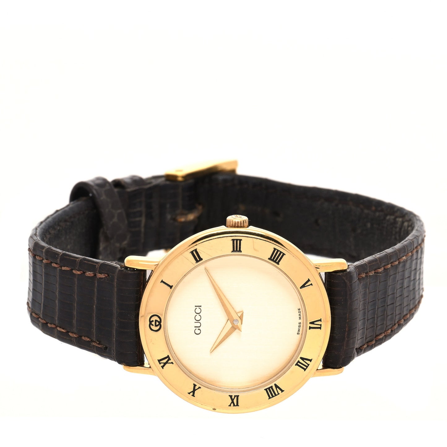 Stainless Steel Lizard 26mm 3000L Quartz Watch Gold