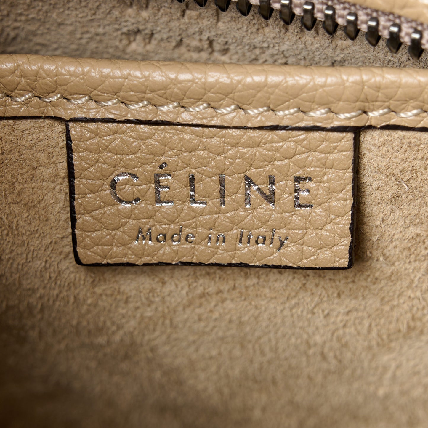 Drummed Calfskin Nano Luggage Dune