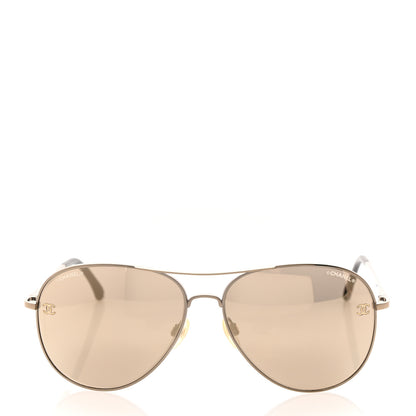 Chanel Aviator CC Sunglasses 4189-T-Q Silver 2 of 8