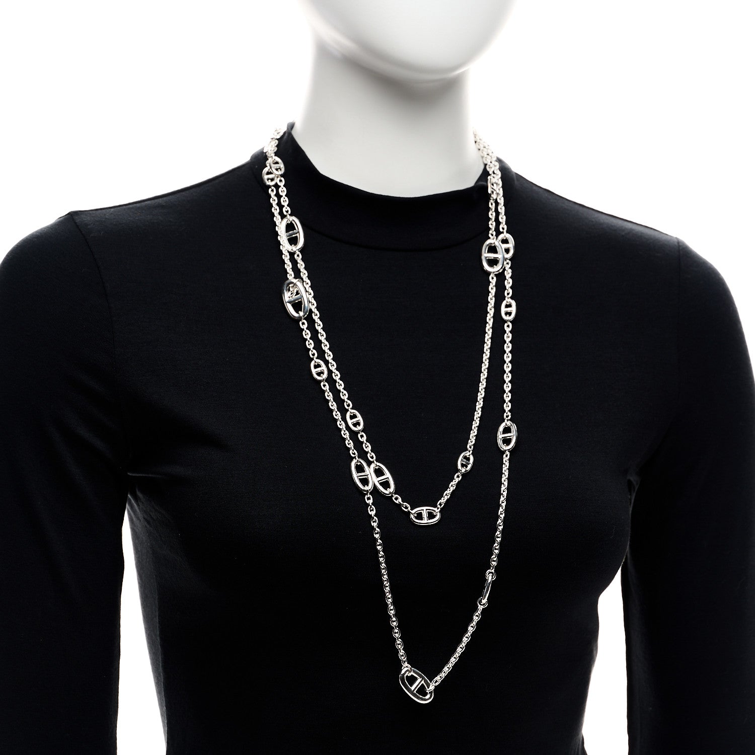 Hermes Sterling Silver Farandole Necklace 160 2 of 6