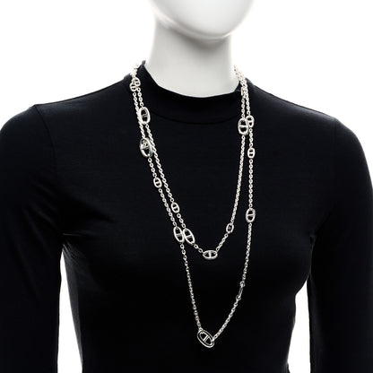 Hermes Sterling Silver Farandole Necklace 160 2 of 6