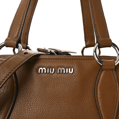 Miu Miu Vitello Phenix Shopping Tote Cannella 7 of 9