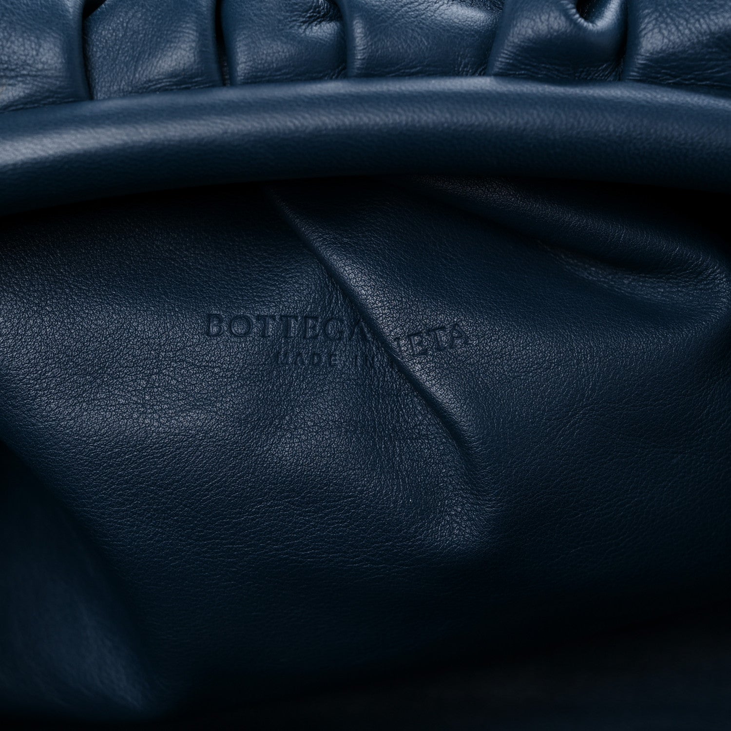 Bottega Veneta Smooth Butter Calf The Pouch Oversized Clutch Deep Blue 6 of 7