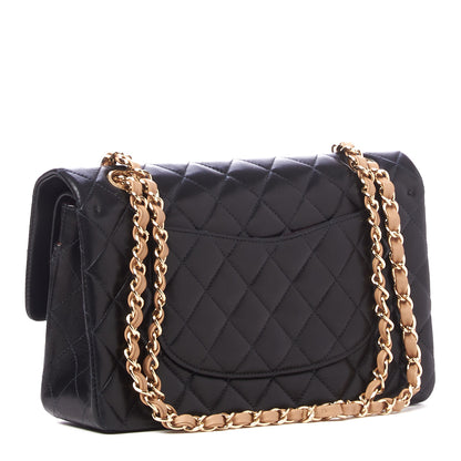 Chanel Lambskin Quilted Medium Double Flap Black Beige Flap 2 of 10