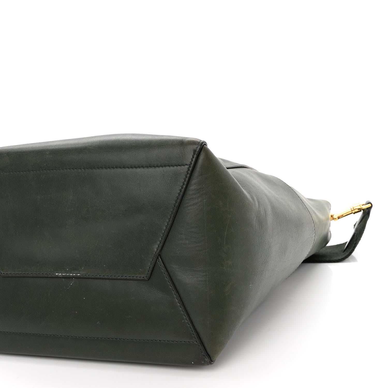Celine Natural Calfskin Seau Sangle Bucket Green 10 of 14