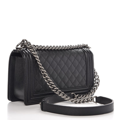 Chanel Caviar Quilted Medium Boy Flap Black 4 of 9