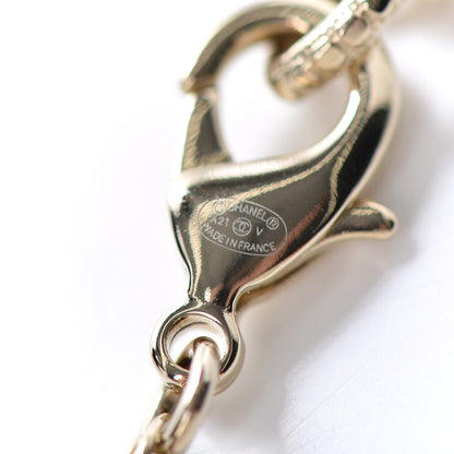 Chanel Pearl CC Round Pendant Necklace Gold 5 of 6