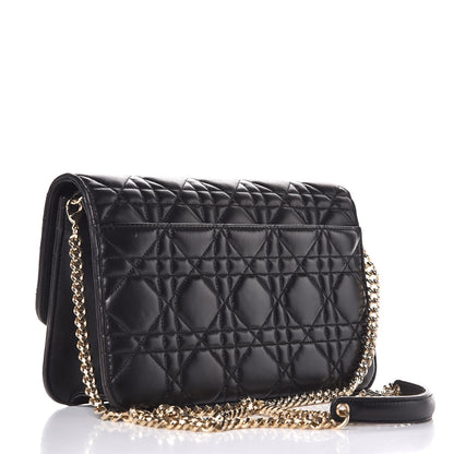 Christian Dior Lambskin Cannage Miss Dior Promenade Pouch Black 3 of 8
