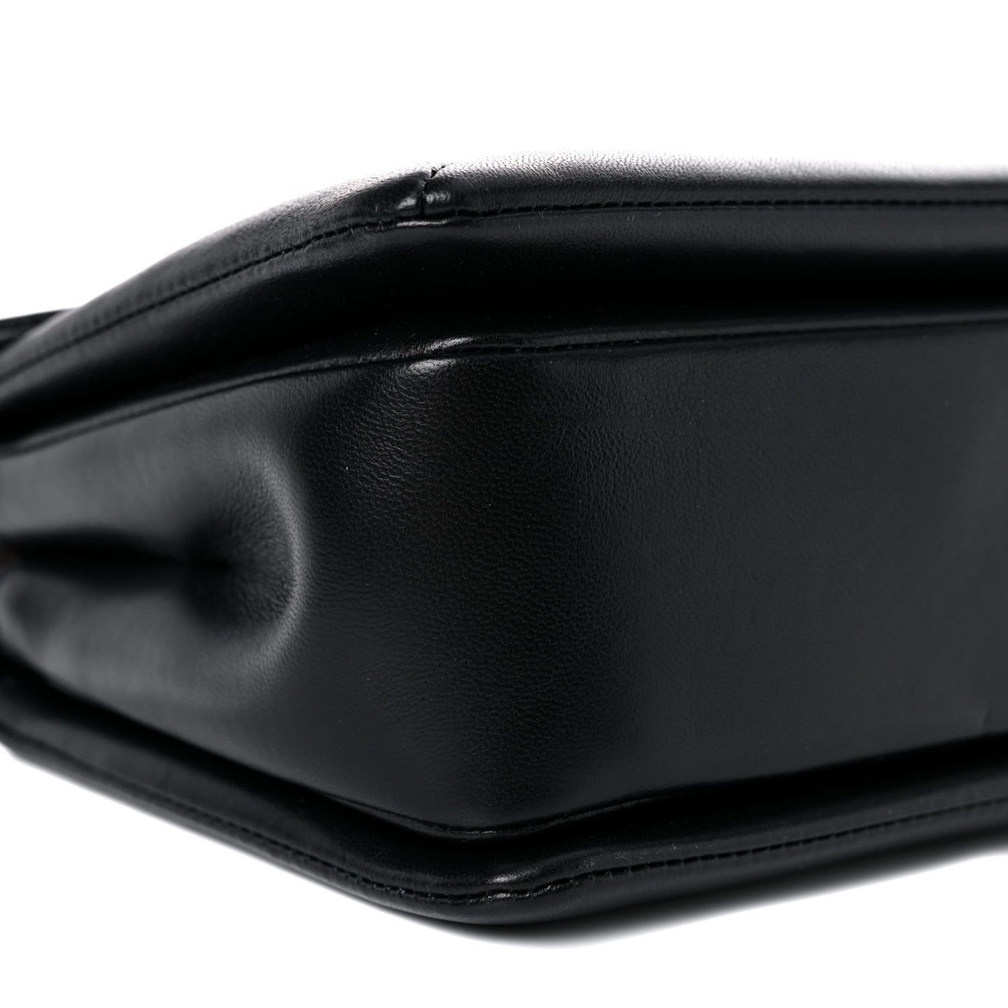 Nappa One Stud Chain Clutch Black