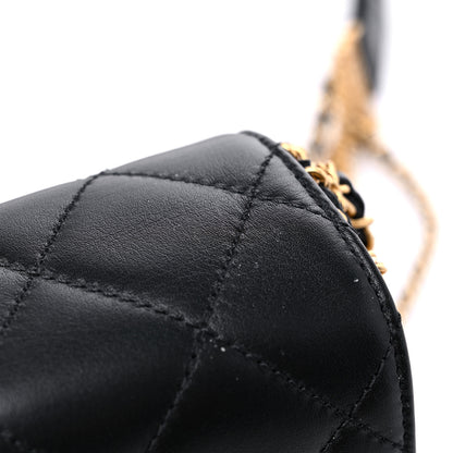 Chanel Lambskin Quilted Small Multiple Chain Flap Black 10 of 11