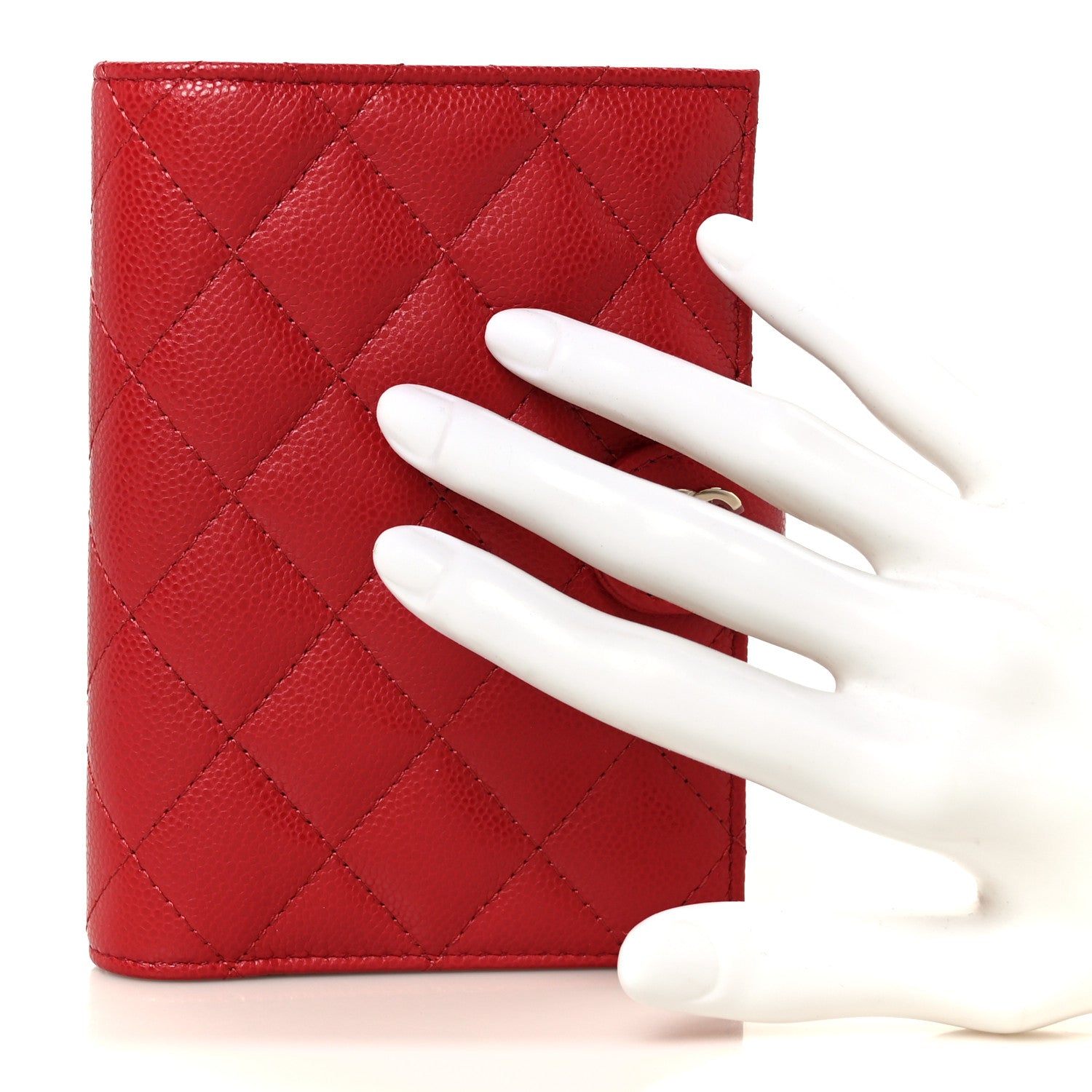 Chanel Caviar Quilted Passport Holder Red 2 of 10