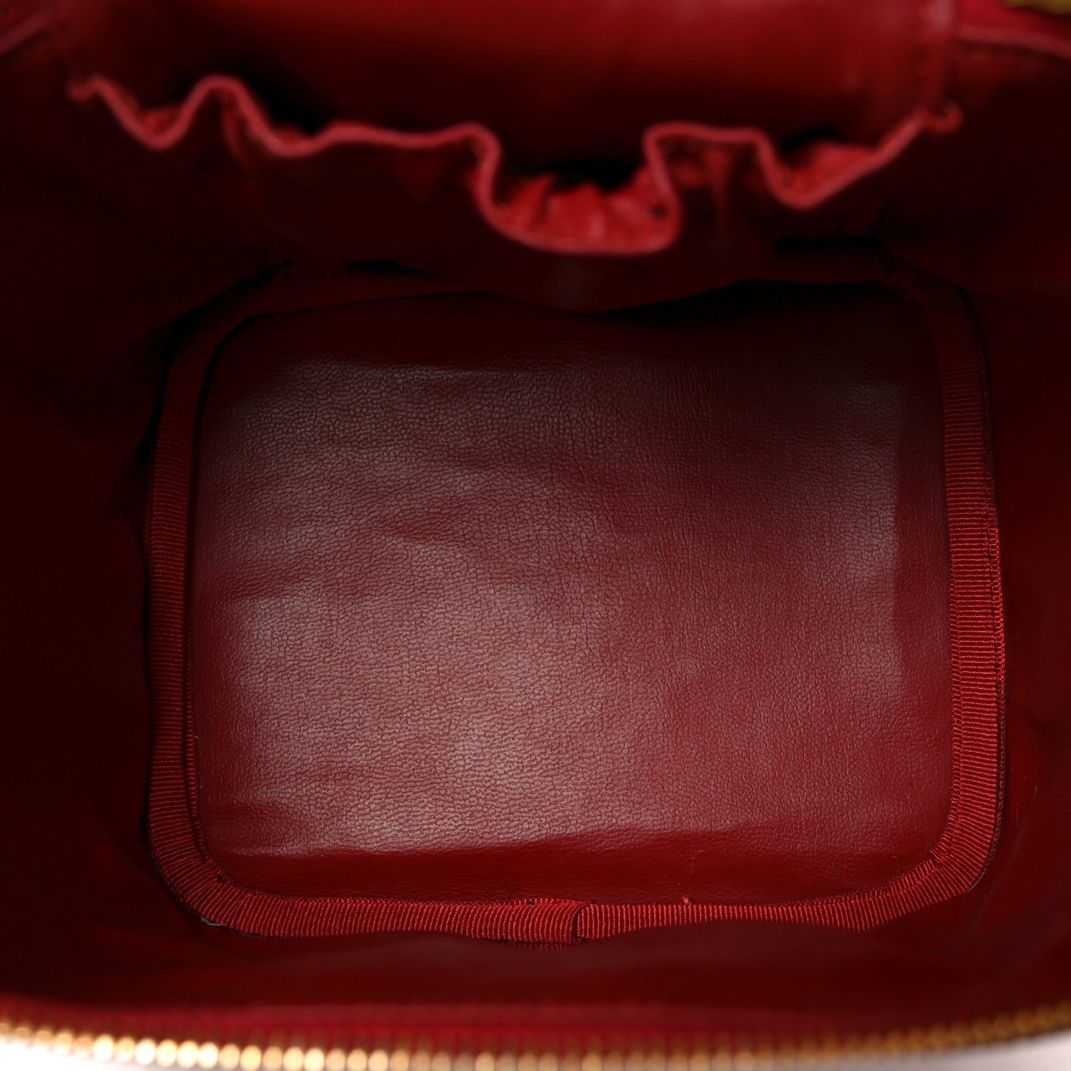 Chanel Caviar Vanity Cosmetic Case Red 4 of 9