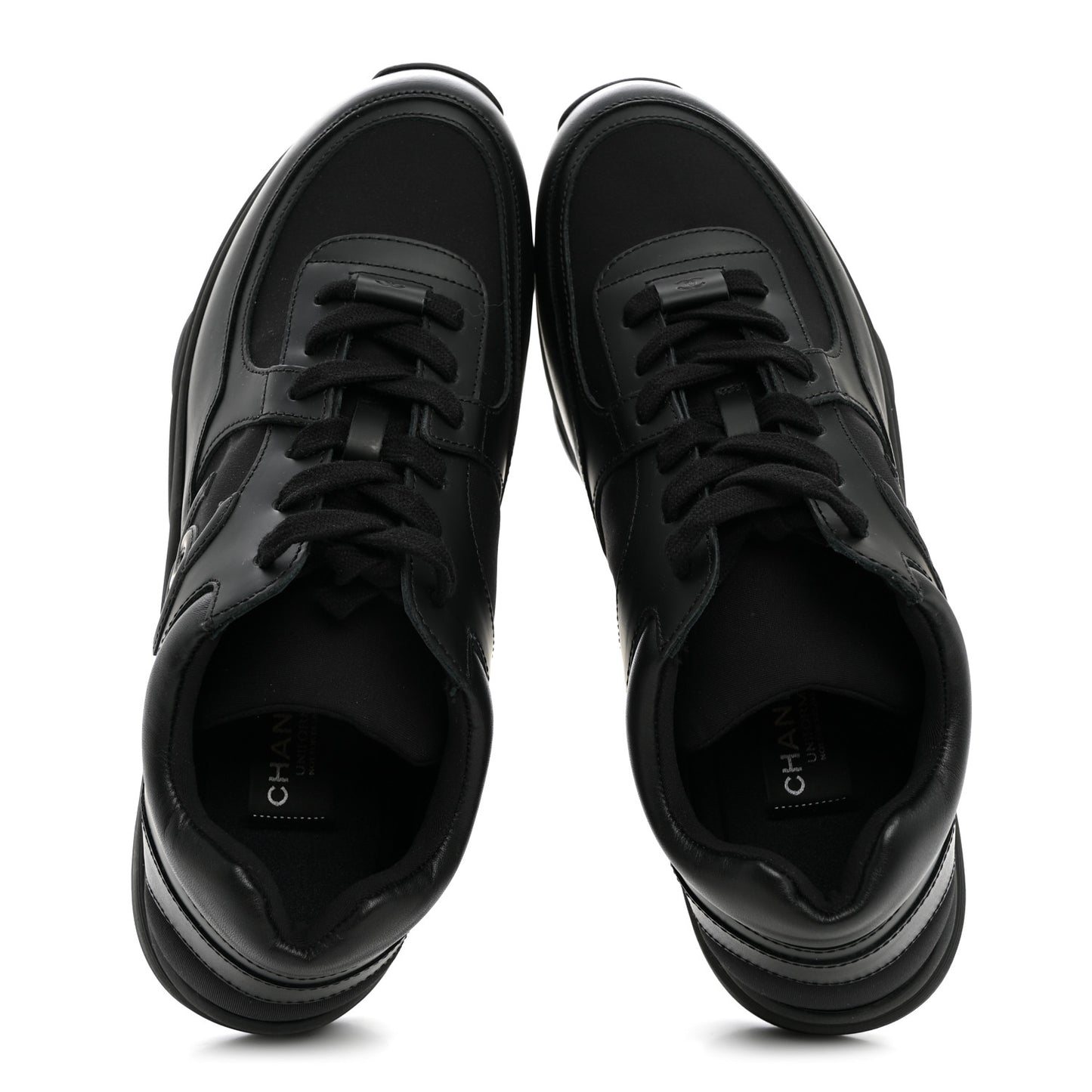 Calfskin Lambskin CC Uniform Sneakers Black 42 Black