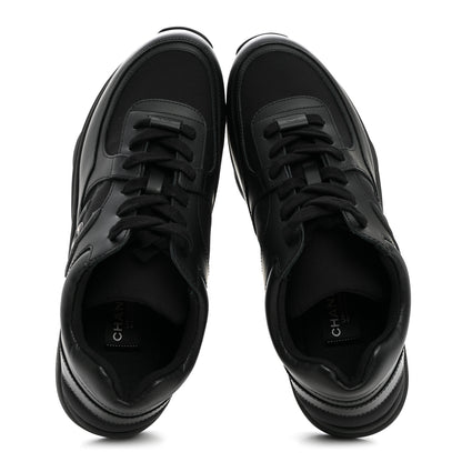 Chanel Calfskin Lambskin CC Uniform Sneakers Black 42 Black 5 of 9