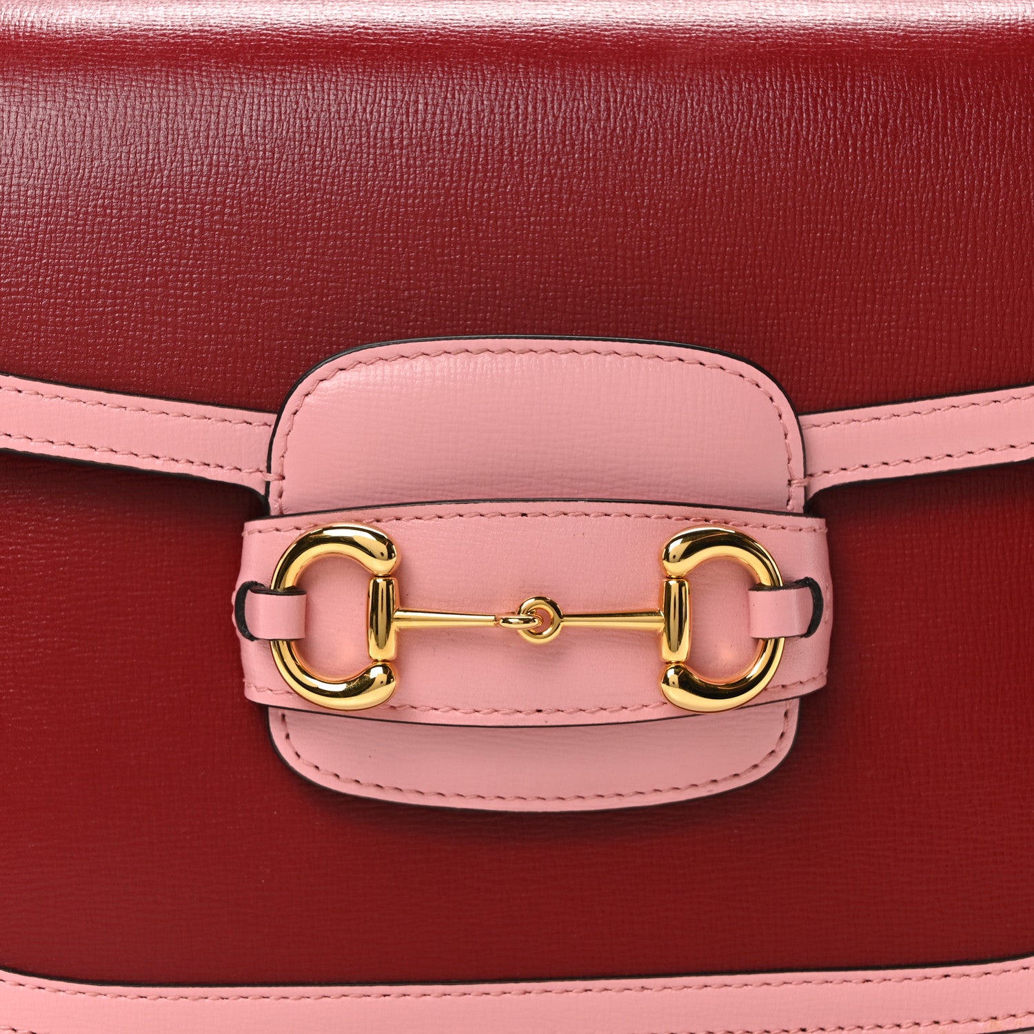 Gucci Azalea Calfskin Horsebit 1955 Shoulder Bag New Cherry Red Wild Rose 8 of 10