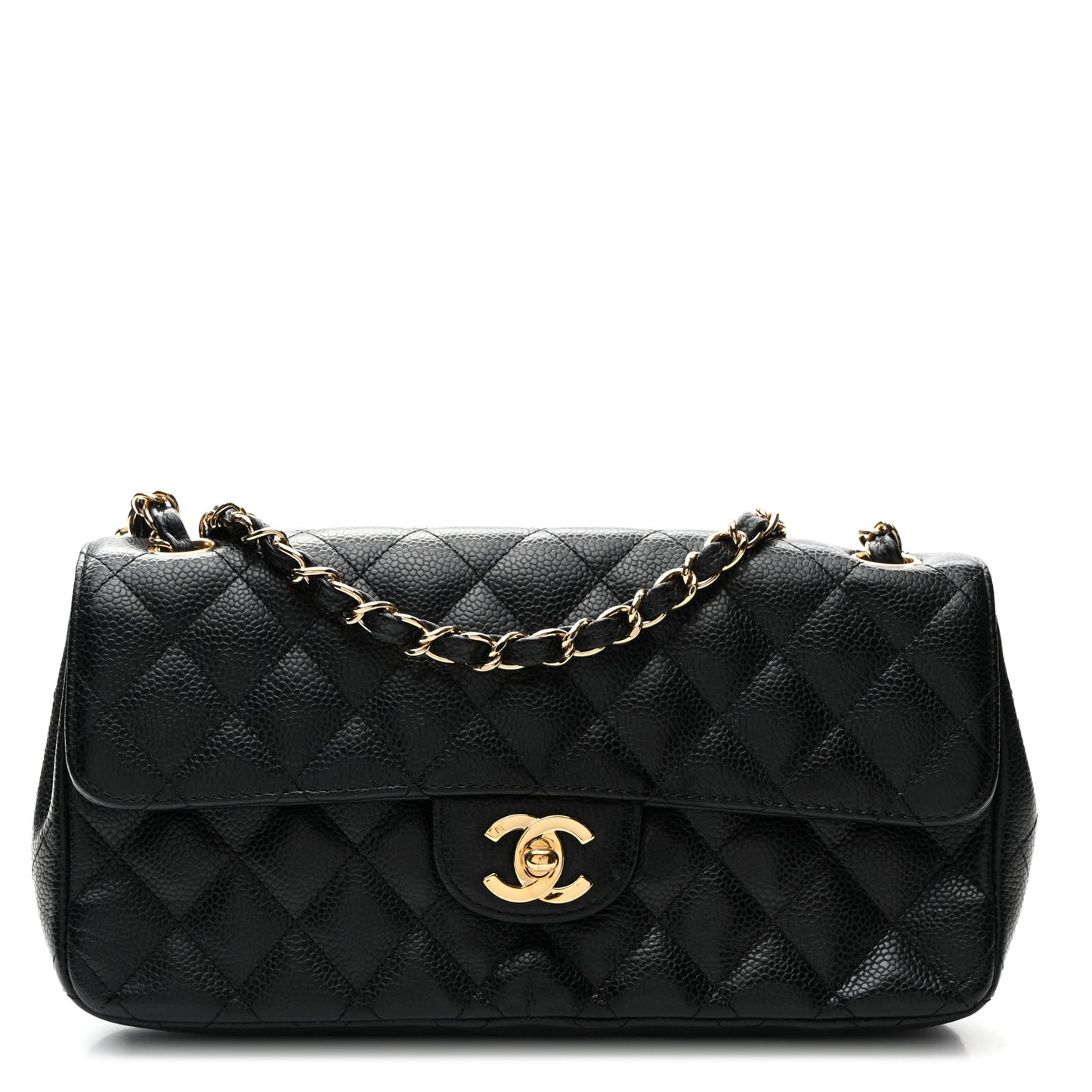 Caviar Quilted East West Flap Black