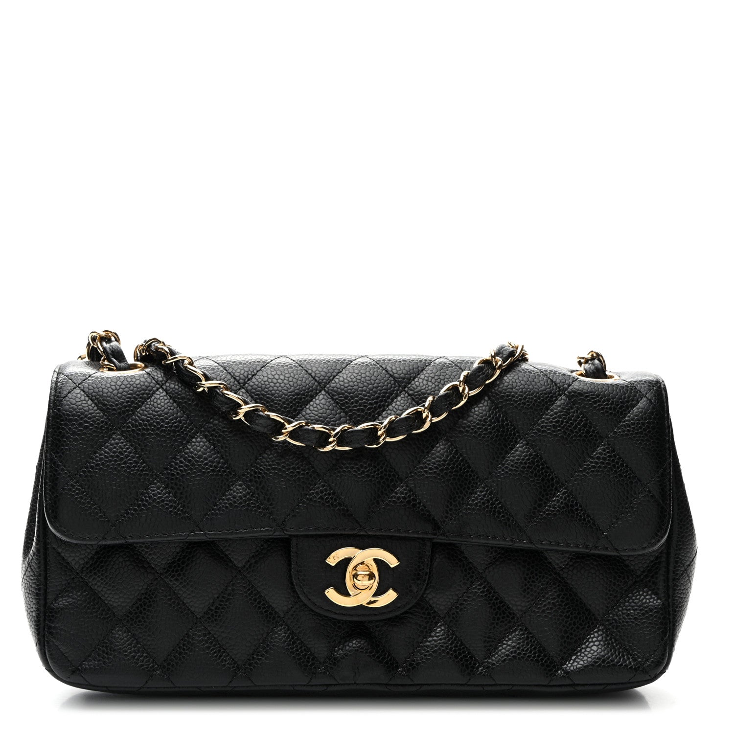 Chanel Caviar Quilted East West Flap Black 1 of 11