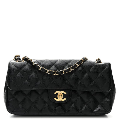 Chanel Caviar Quilted East West Flap Black 1 of 11