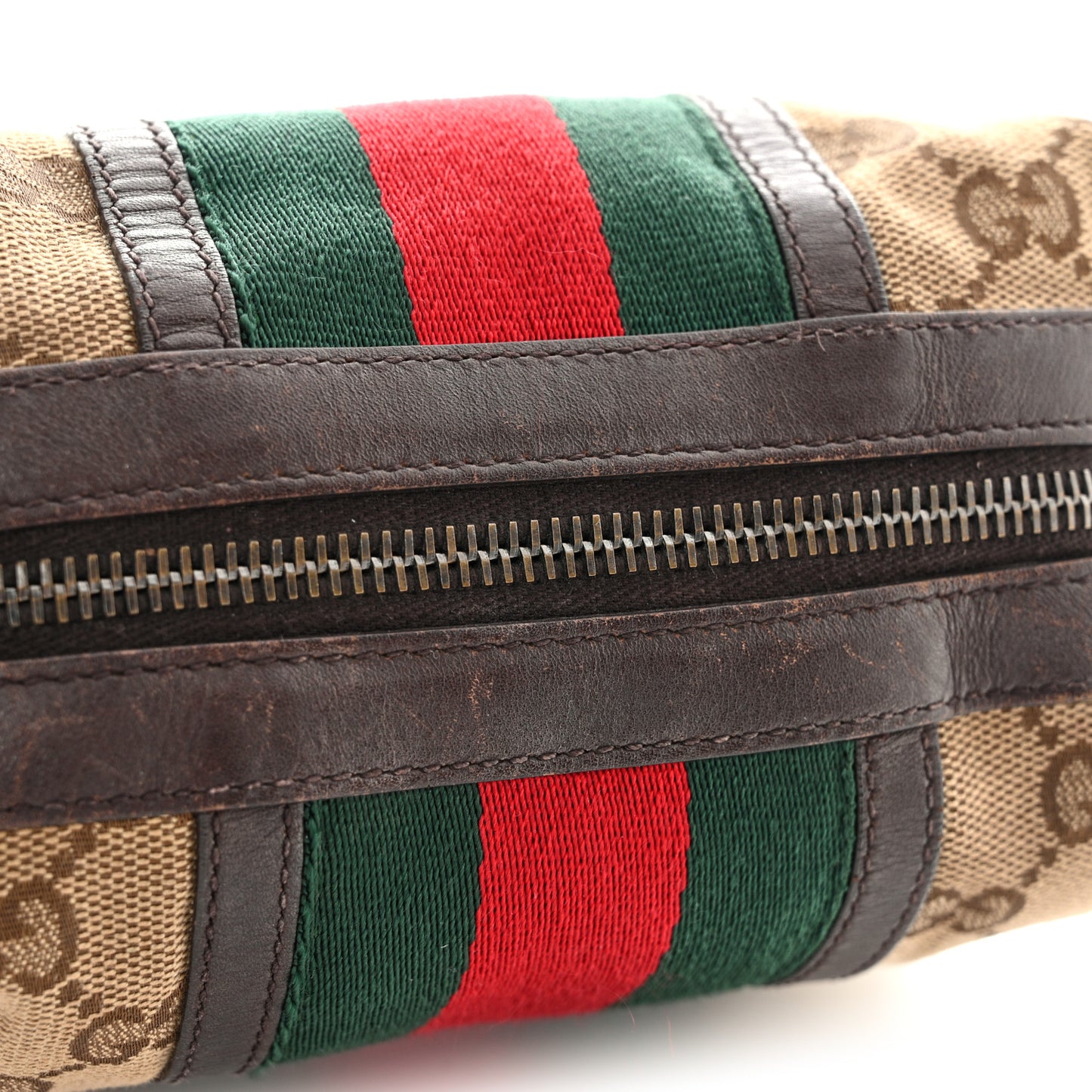 Monogram Web Small Cosmetic Case Dark Brown