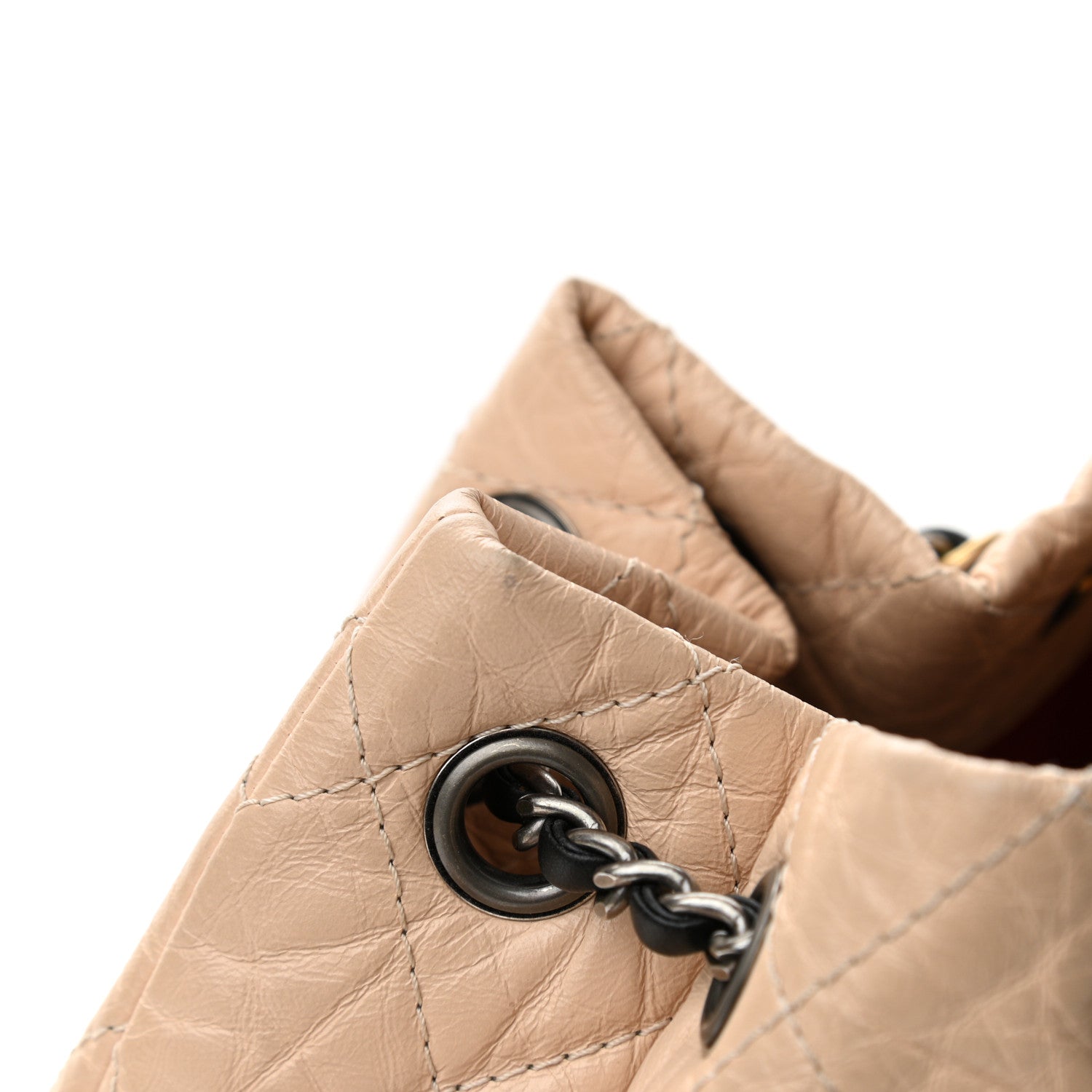 Chanel Aged Calfskin Quilted Small Gabrielle Backpack Beige Black 13 of 13