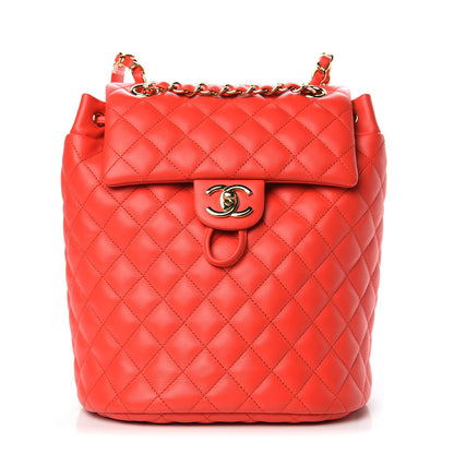 Chanel Lambskin Quilted Small Urban Spirit Backpack Red 1 of 10