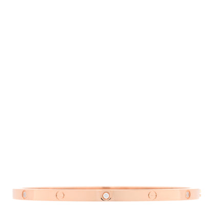 Cartier 18K Pink Gold 6 Diamond Small LOVE Bracelet 17 1 of 7