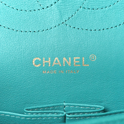 Chanel Caviar Quilted Jumbo Double Flap Turquoise 6 of 9