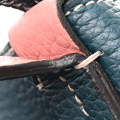 Moynat Taurillon Blush Calfskin Quattro Reversible Tote TPM Blue Pink 17 of 18