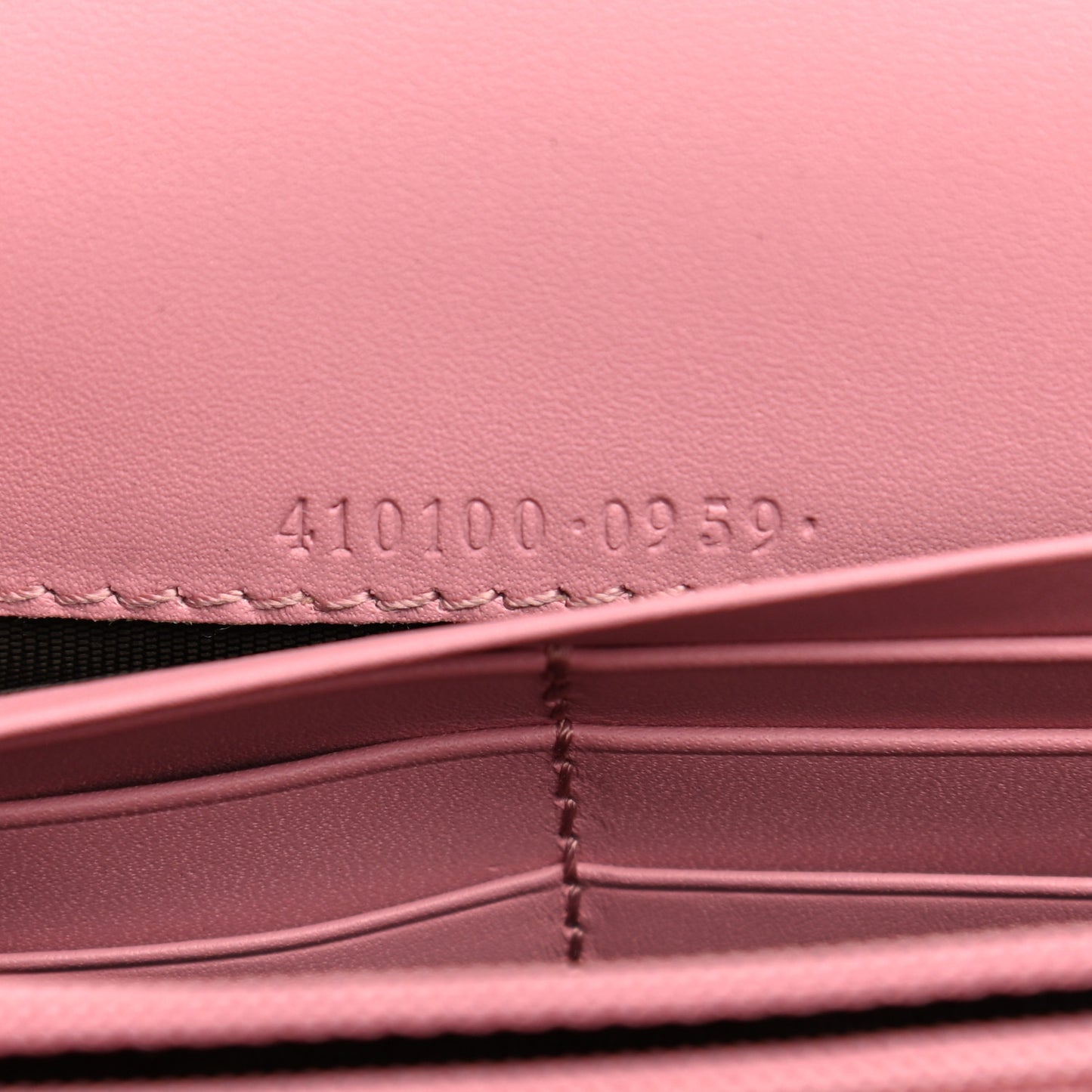 Moon Calfskin Continental Wallet Pink Green