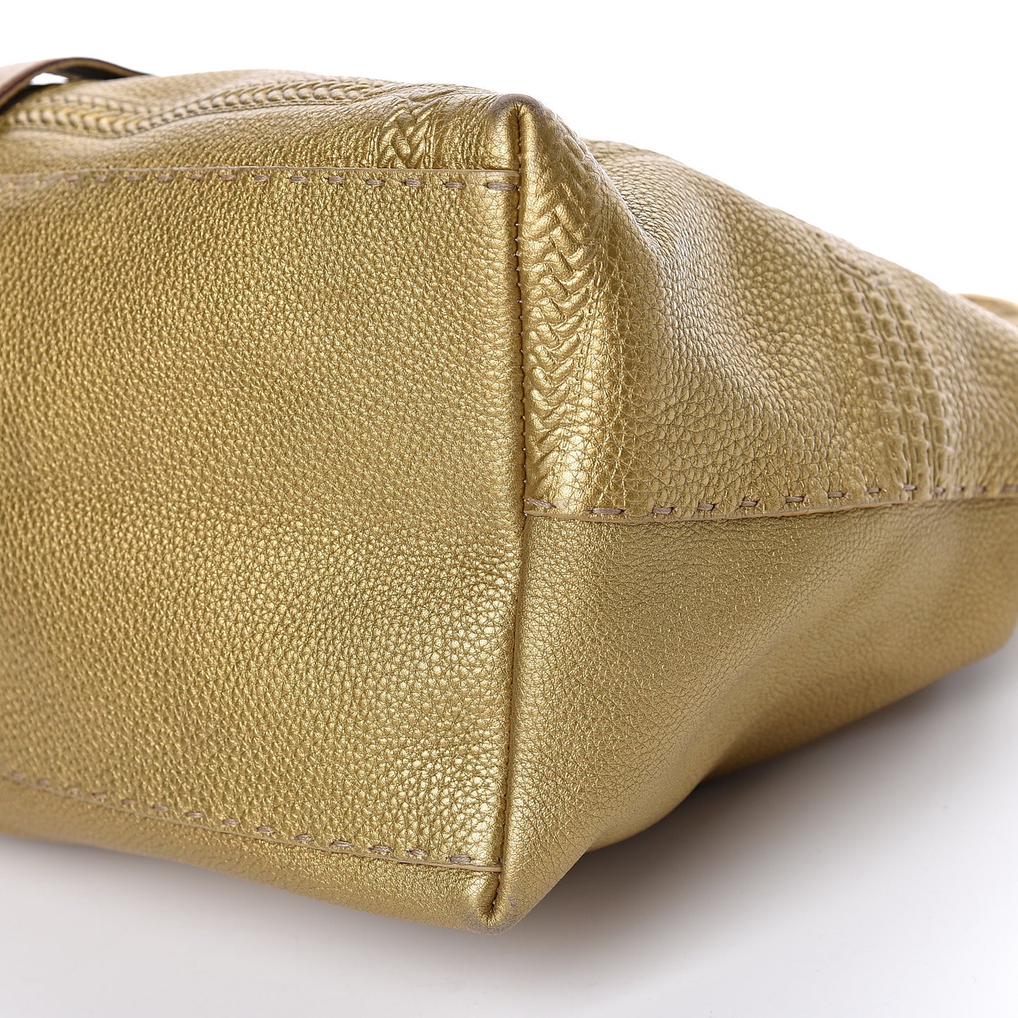 Calfskin Romano Selleria Large Villa Borghese Tote Gold