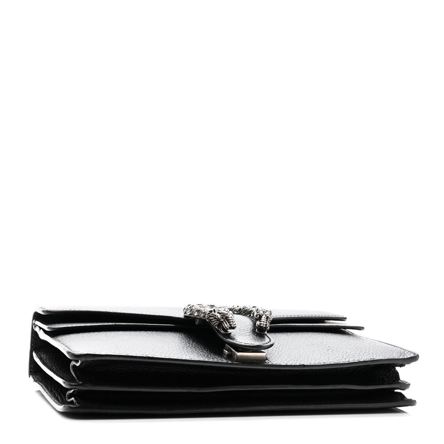 Pebbled Calfskin Small Dionysus Shoulder Bag Black