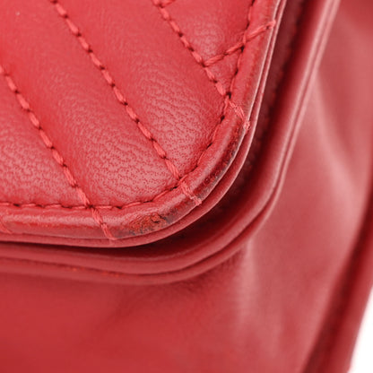 Chanel Lambskin Quilted CC Crossing Wallet On Chain WOC Red 12 of 13